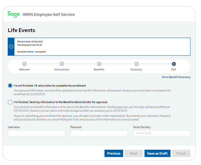 HRMS Benefits Admin